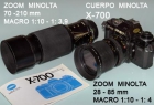 Minolta X - 700 y objetivos - mejor precio | unprecio.es