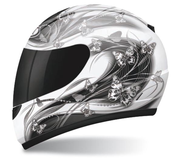 Casco de moto mt thunder butterfly