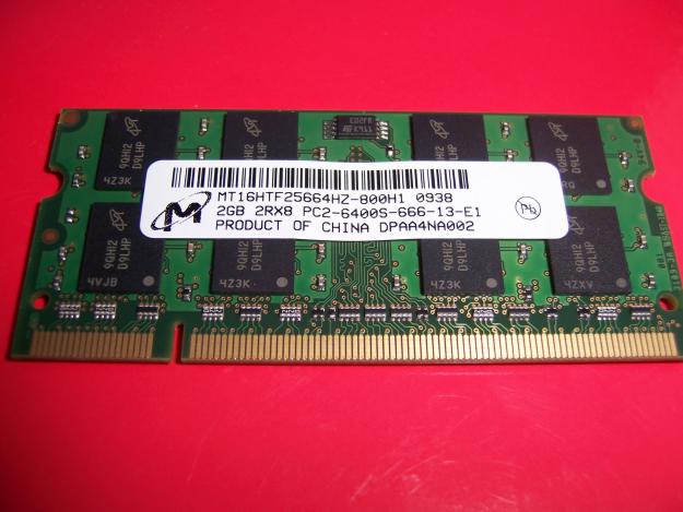 Memoria portatil ram 2gb ddr2 800/pc26400