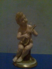 figura antigua de un niño desnudo tocando una guitarra pequeña - mejor precio | unprecio.es