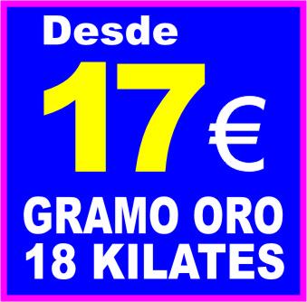 SE COMPRA Y EMPEÑA ORO EN VILLENA (Alicante) - PAGO 17 EUROS GRAMO JOYAS ORO 18 KIALTES.