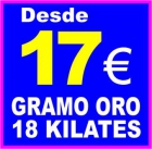 SE COMPRA Y EMPEÑA ORO EN VILLENA (Alicante) - PAGO 17 EUROS GRAMO JOYAS ORO 18 KIALTES. - mejor precio | unprecio.es