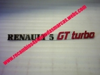 EMBLEMAS PORTON TRASERO TIPO FRANCES PARA RENAULT 5 SUPERCINCO GT TURBO - mejor precio | unprecio.es