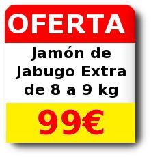 Jamón de Jabugo de 8 a 9 Kg por 99€