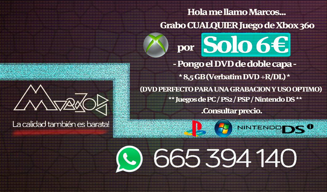 Grabo juegos de xbox360