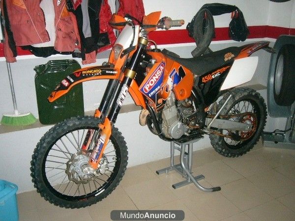 vendo moto enduro KTM 450 EXC-2007-SIX DAYS-