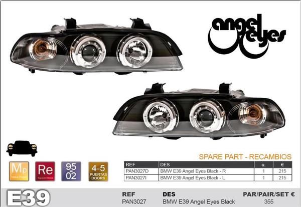 FAROS ANGEL EYES BMW E39 1995 AL 2002 NEGROS