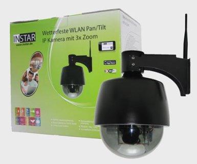 IN-4009 IP Cámara externa negra, controlable  por ordenador o Smartphone