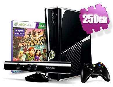 Xbox 360 Slim + Kinect + Kinect Adventures