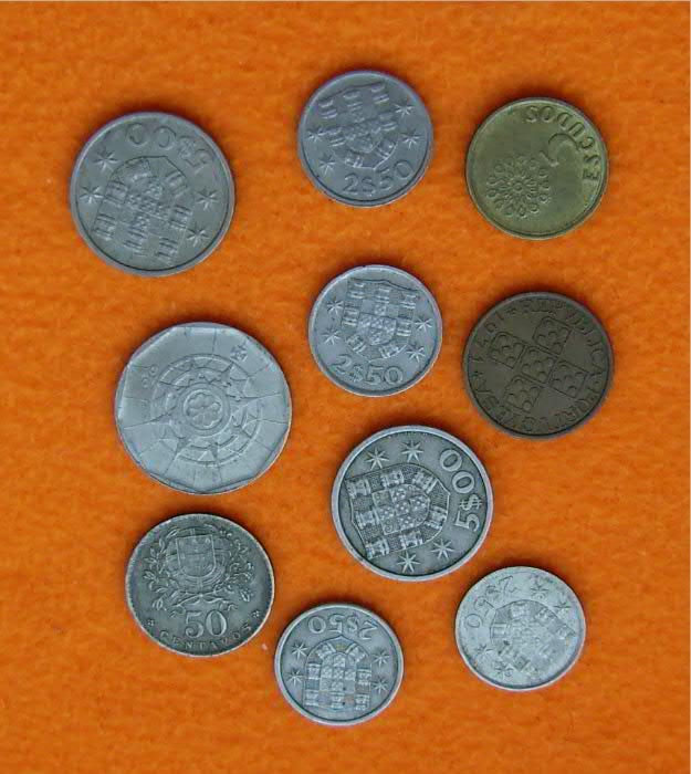 Lote 10 monedas de Portugal (escudos anteriores al euro)