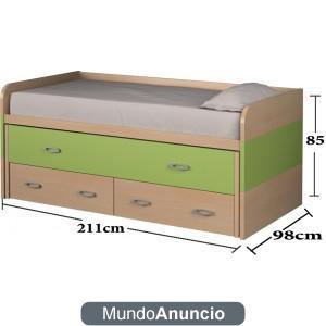 SE VENDE CAMA JUVENIL CON 7 CAJONES DEBAJO