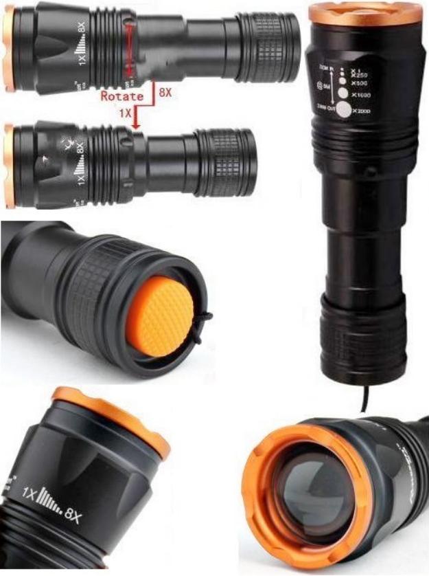 Kit Linterna Led Romisen RC-6 ZOOM 140 Lúmenes www.ledtron.es