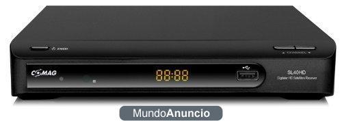 Comag SL 40 HD HDTV - Receptor satélite (con USB 2.0 para discos duros externos o memorias USB, Scart, HDMI) color negro