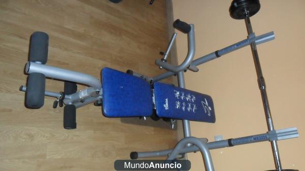 SE VENDE MAQUINA MUSCULACION.PRESS BANCA MULTIFUN