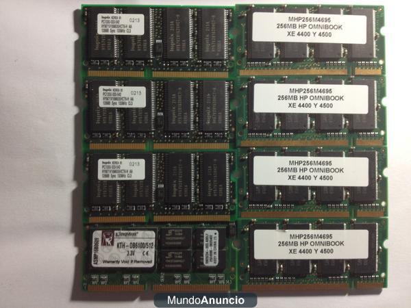 Memoria portatiles SODIMM varias Muy Baratas