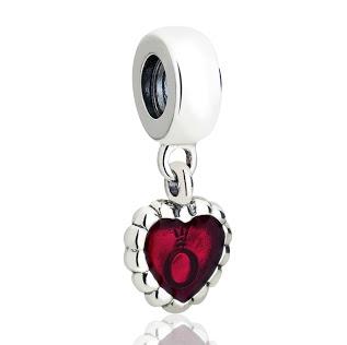 Original pandora charm 790471en07 colgante en plata de lay con esmalte rosa