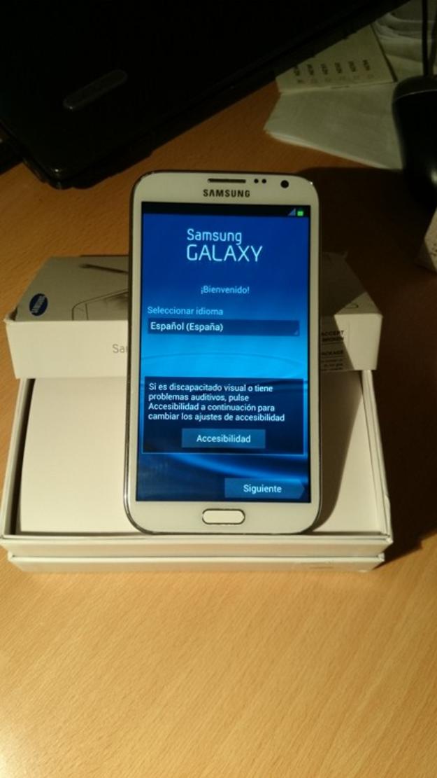 Samsung n7100 galaxy note 2 seminuevo impecable 16 gb blanco y libre.