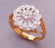 Anillo flor oro y circonitas Cristian Lay