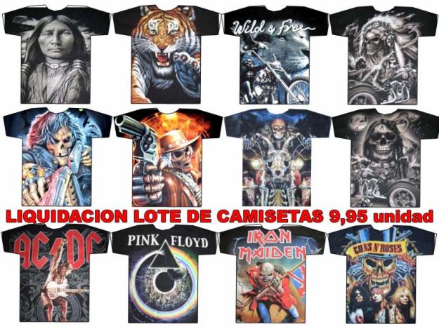 Lote de camisetas gothica, rock, punki, hippie, 9,95€ unidad