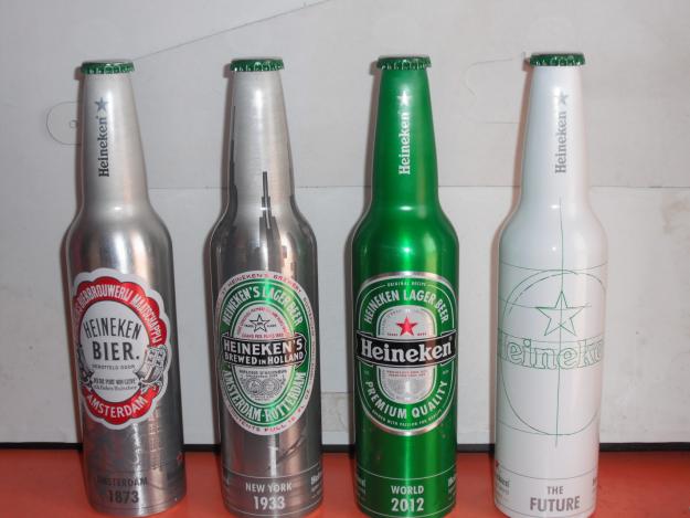 Botellas aluminio Heineken 