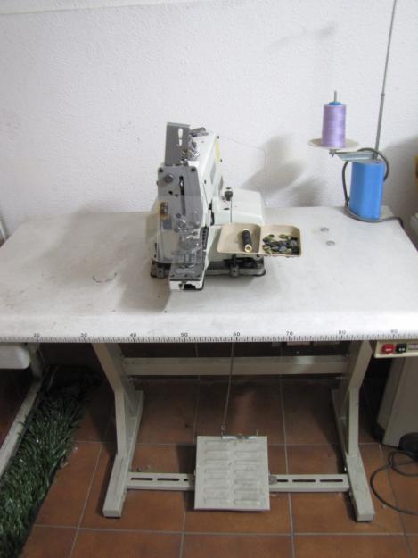 Maquina industrial coser bajos corte y botones