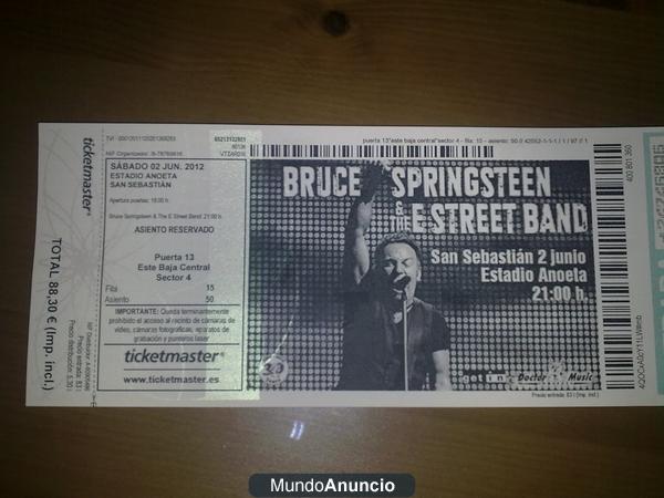 Vendo 2 BOLIGRAFOS Y REGALO 2 ENTRADAS BRUCE SPRINGSTEEN