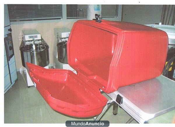 CAJON DE REPARTO DE PIZZAS A DOMICILIO EN MOTO