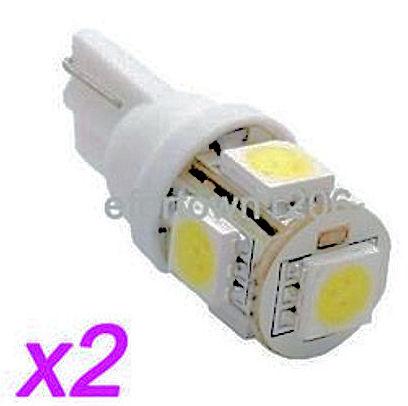 2X T10 5LED SMD5050 BOMBILLA POSICIÓN BLANCA