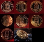 7 monedas heraldicas bañada en oro de 24 kilates - mejor precio | unprecio.es