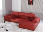 Sofá de piel italiana con chaise longue. Color Blanco. NUEVOS - mejor precio | unprecio.es