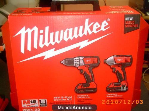 kit de herramientas milwaukee a bateria de 18 v