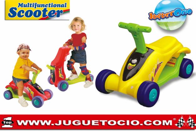 Correpasillos patinete scooter Juguetocio | Correpasillos multifuncional scooter