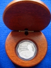 Moneda plata octogonal de 1.500 ptas. Año 1999. Cambio Milenio (Cosmonauta) - mejor precio | unprecio.es