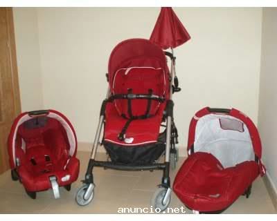 Carrito Trio Bebe Confort Streety Rojo