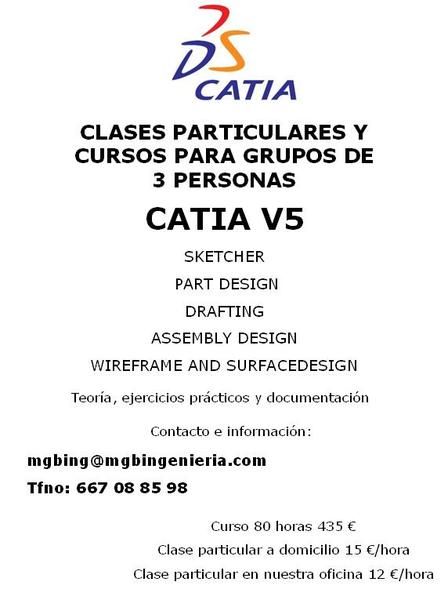 Catia v5 : clases particulares y cursos personalizados