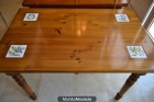 MESA DE COMEDOR RÚSTICA DE MADERA MACIZA CON CAJON - mejor precio | unprecio.es