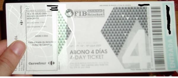 REGALO ABONO FIB 2009 4 DIAS CON CAMPING