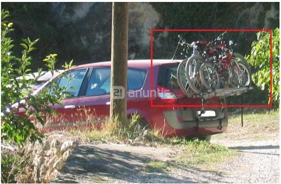 Portabicis de porton trasero para 3 bicis con carril individual