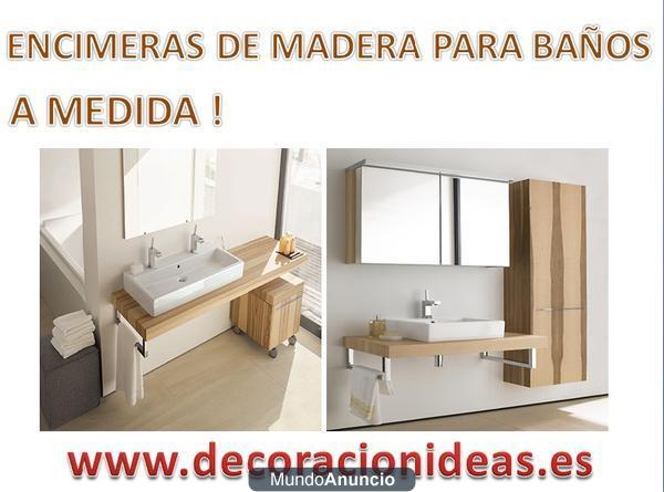 ENCIMERAS DE MADERA PARA BAÑO