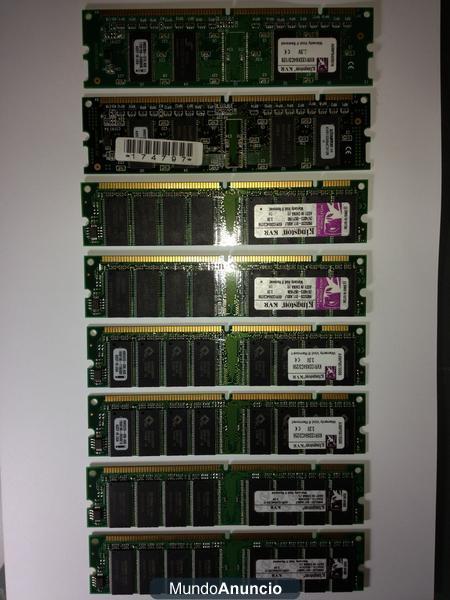 VENTA LOTE O POR SEPARADO DE MEMORIAS SDRAM Y DDR