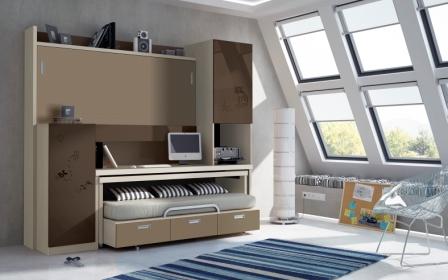 Habitaciones juveniles practicas y aprovechables.