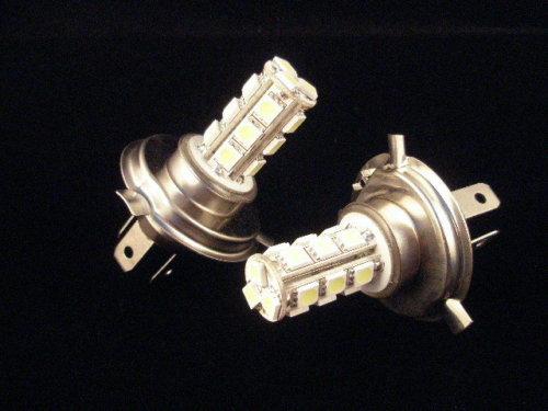 2X Bombillo Xenon Blanco H4 LED de 18 SMD