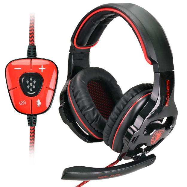 Sades SA-903 USB 2. 0 Auriculares para juegos w / micrófono