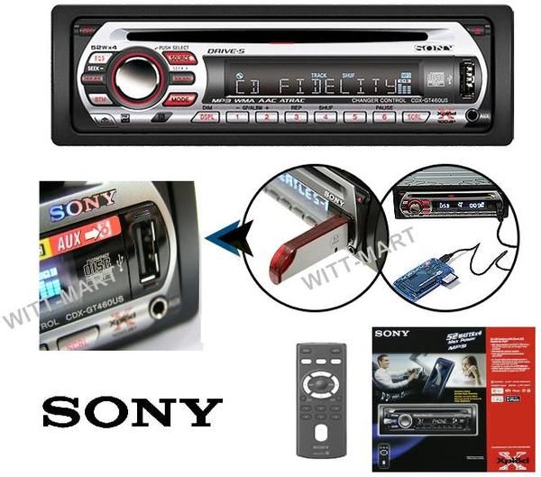 AUTORADIO CD SONY  con entradas USB, AUX, a ESTRENAR
