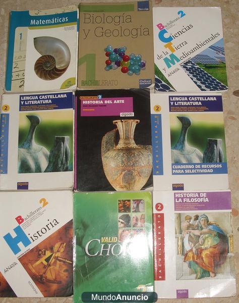 VENDO LIBROS DE BACHILLERATO (1º CURSO Y 2º CURSO)