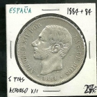 5 pesetas plata Alfonso XII 1884*84 BC - mejor precio | unprecio.es