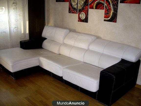 SOFA PIEL CHAISE LONGE