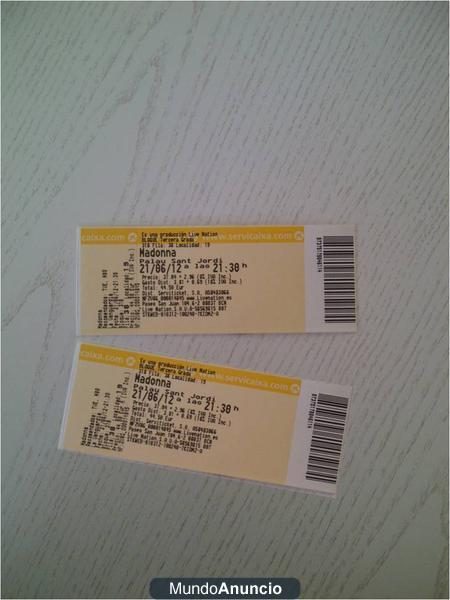 Vendo 3 entradas Madonna 21 junio Barcelona