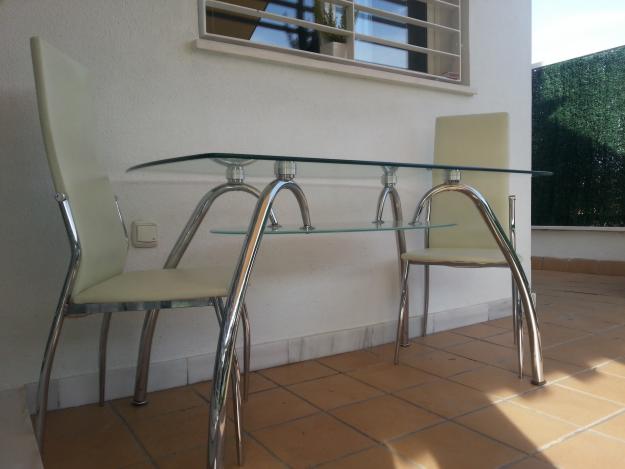 vendo mesa cocina cristal muy elegante