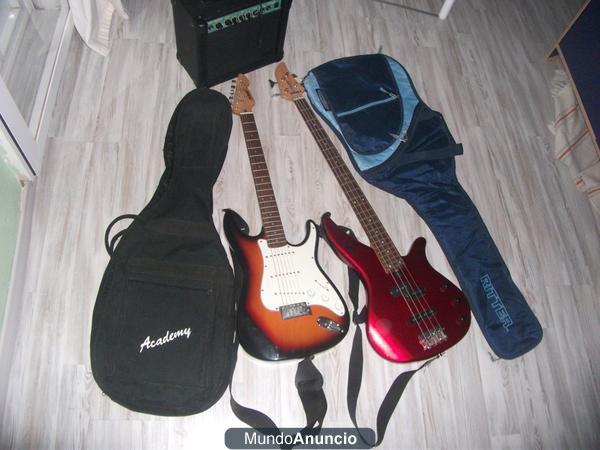 vendo pack guitarra bajo amplificador